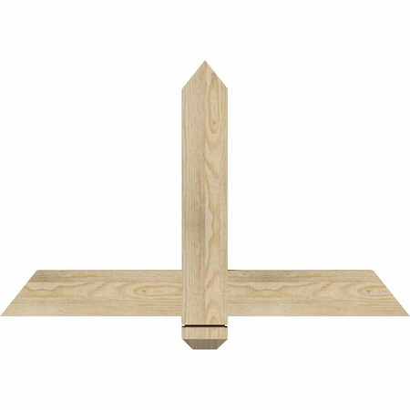 Ekena Millwork Eugene Rough Sawn Timber Gable Bracket, Douglas Fir, 36"W x 23"H x 2"D x 4"F, 15/12 Pitch GBW036X23X0204EUG00RDF